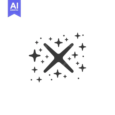 Aset desain premium: A Cross Symbol Surrounded by Stars and Dots