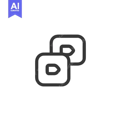 Aset premium populer: Overlapping Play Buttons: Modern Icon Design for Media and Entertainme