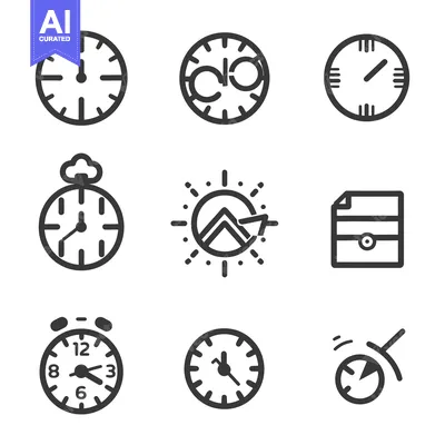 Collection of different styles of clocks and related concepts