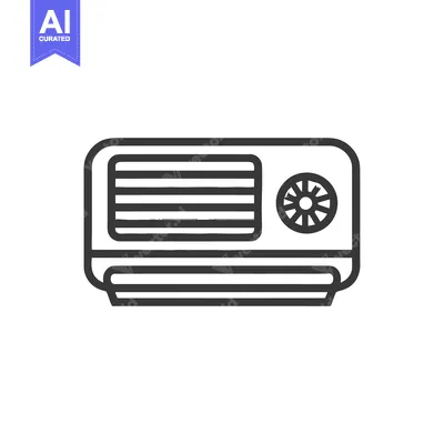 Aset premium populer: Minimalist Air Conditioner Icon: Modern Climate Control Symbol