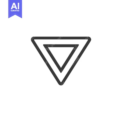 Popular premium asset: Double Triangle Outline: Minimalist Geometric Design on White Backgrou