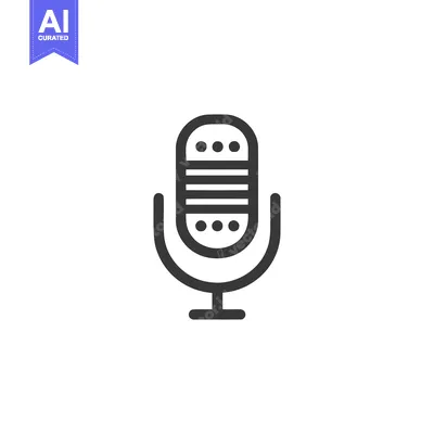 Popular premium asset: Minimalist Microphone Icon: Bold Outline on White Background