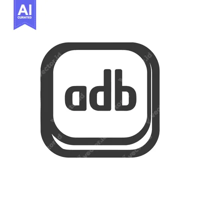 Premium design asset: Modern Minimalist "adb" Icon: Bold Rounded Square Design