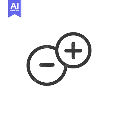 Aset premium populer: Add and Subtract Icon: Simple Graphic with Plus and Minus Symbols
