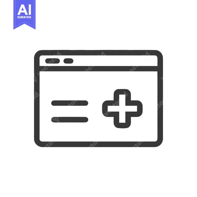 Aset premium populer: Minimalist Webpage Icon: Medical Website Interface Design Element