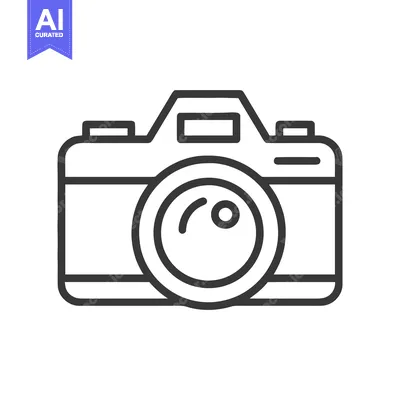 Aset premium populer: Simple Camera Icon: Minimalist Outline Design for Photography and Medi
