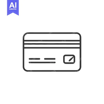 Aset premium populer: Minimalist Credit Card Icon with Chip and Magnetic Stripe Detail