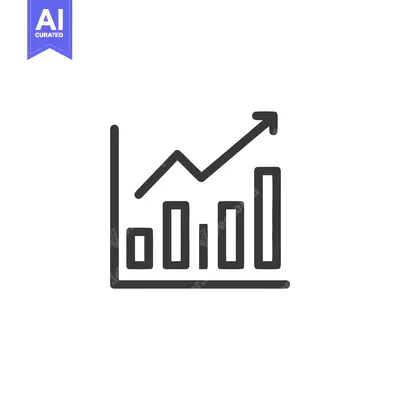 Aset premium populer: Ascending Bar Graph with Arrow, Financial Growth Icon, Minimalist Desi