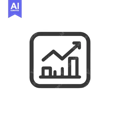 Ascending Bar Graph Icon: Business Growth and Financial Success Symbol