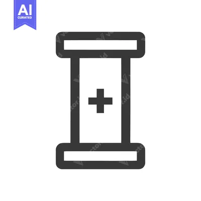 Premium design asset: Minimalist Medical Cross Icon: Bold Lines, Clean Design, Modern Symbol