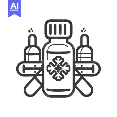 Aset premium populer: An illustration depicting healthcare medicine and various pharmaceutic