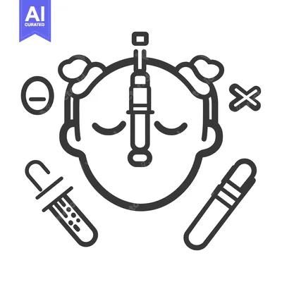 Aset premium populer: Medical procedure involving a syringe and tools on a human face