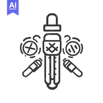 An illustration depicting a vaporizer and related accessories in desig