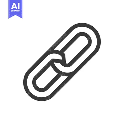 Aset premium populer: Simple Dark Gray Chain Link Icon on White Background
