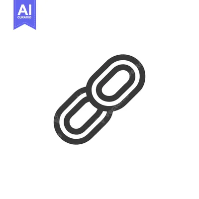 Aset premium populer: Minimalist Chain Link Icon: Interconnected, Bold Outline, Modern Desig
