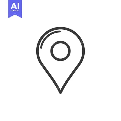 Minimalist Location Pin Icon: Sleek Design for Navigation and Mapping
