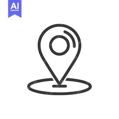 Aset desain premium: Simple, Modern Location Marker Icon Design