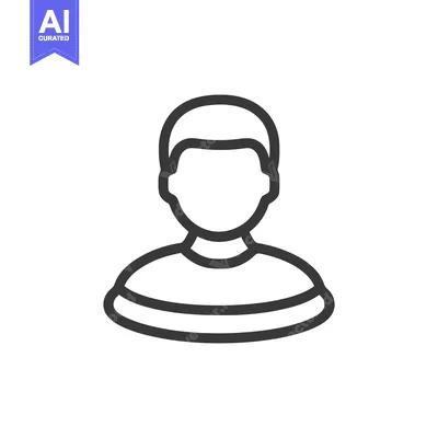 Popular premium asset: Minimalist Person Icon: Faceless Figure in Striped Shirt, Outline Styl