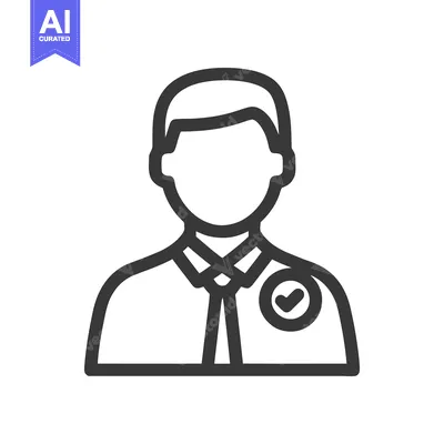Aset premium populer: Approved Profile Icon: Minimalist Outline of Professional with Checkma