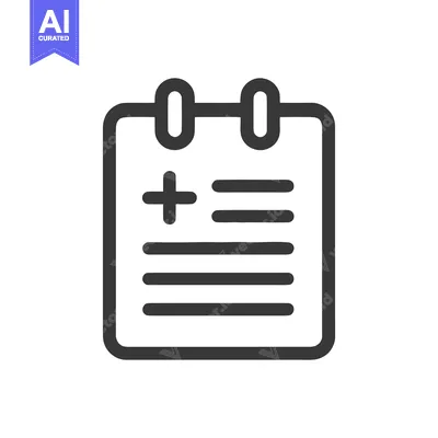 Medical Record Icon: Health Data, Patient Information, Report Symbol