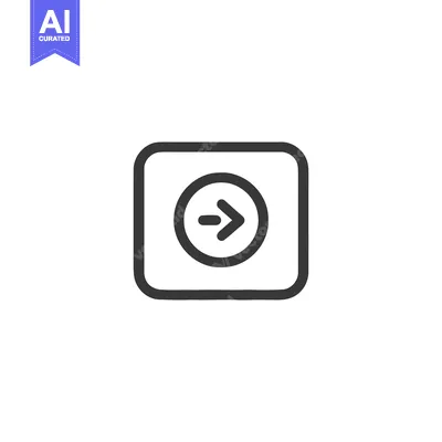 Aset premium populer: Right Arrow Icon in Rounded Square Frame, Minimalist Design