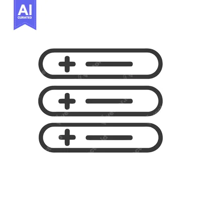 Simple, Modern List of Options with Plus Icons