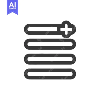 Popular premium asset: Add New List Icon: Bold Black Lines with Plus Symbol on White