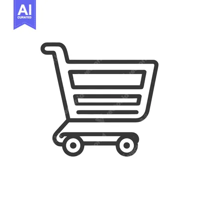 Aset premium populer: Minimalist Shopping Cart Icon: Clean, Bold Line Art for E-commerce Des