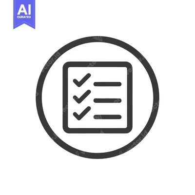 Aset premium populer: Completed Checklist Icon in Circle, Dark Gray on White Background