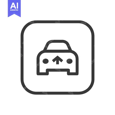 Premium design asset: Simple, Modern Car Icon with Upward Arrow Symbol
