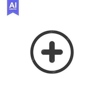 Popular premium asset: Simple Black Plus Sign Inside Circle on White Background