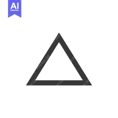 Premium design asset: Bold Triangle Outline: Minimalist Geometric Design on White Background