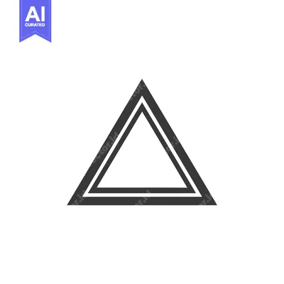 Aset premium populer: Double-lined Triangle: Geometric Simplicity in Black and White Design