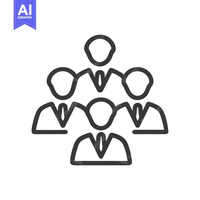 Simple, Stylized Business Team Icon