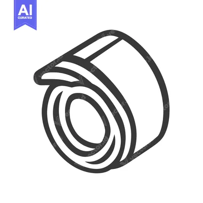 Aset desain premium: A rolled up cylindrical shape made from paper or fabric