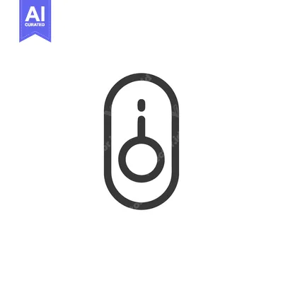Aset premium populer: Minimalist Toggle Switch Icon: Rounded Rectangle with Circle