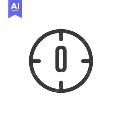 Compass Icon: Simple Navigation Symbol with Bold Outline on White Back