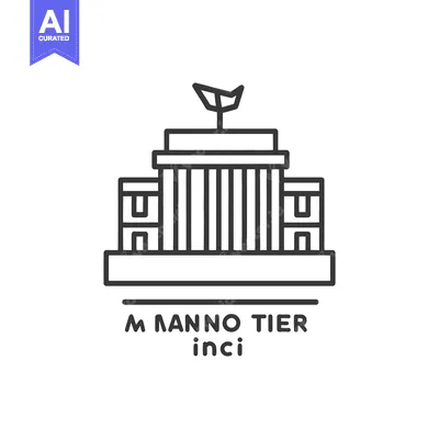 Architectural building logo with a stylized design and text below it