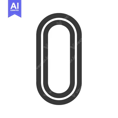 Premium design asset: A Double-lined Oval Shape in Black and White