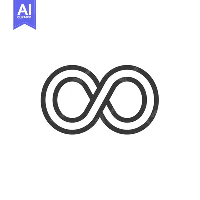Premium design asset: A Double-Line Infinity Symbol with a White Background