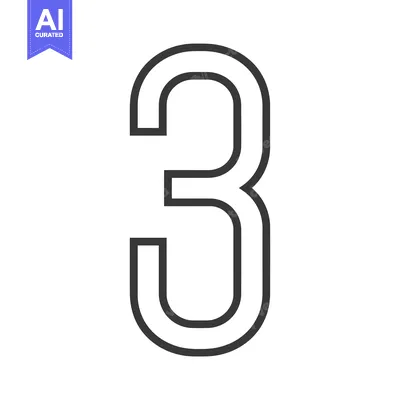 Aset premium populer: A Double Line Outline Of The Number Three 707