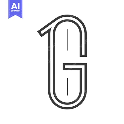 Popular premium asset: A Double-Outline Stylized Letter G in Black