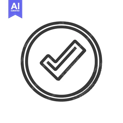 Aset premium populer: A Double-Ringed Circle Containing a Checkmark Icon