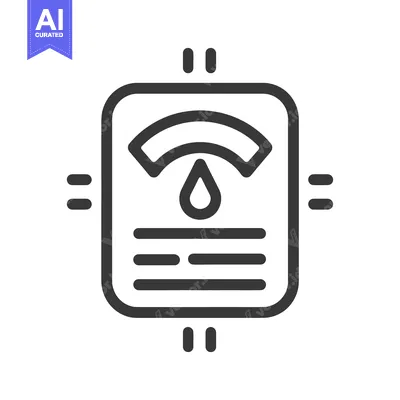 Aset desain premium: A graphic depiction of a gauge with liquid level information