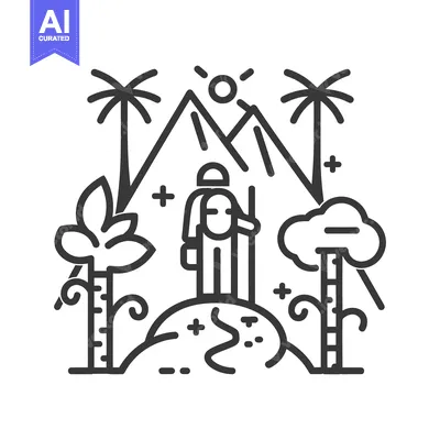 Aset desain premium: A person standing on a hill enjoying the natural scenery