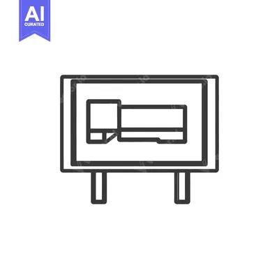 Aset premium populer: An outlined representation of a road sign and its display