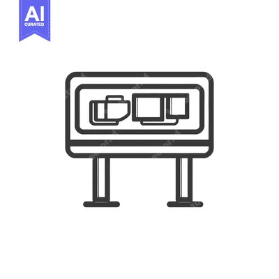 Premium design asset: An illustration depicting a public sign with images displayed for info