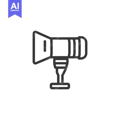 Aset premium populer: A vector illustration depicting studio lighting on a stand