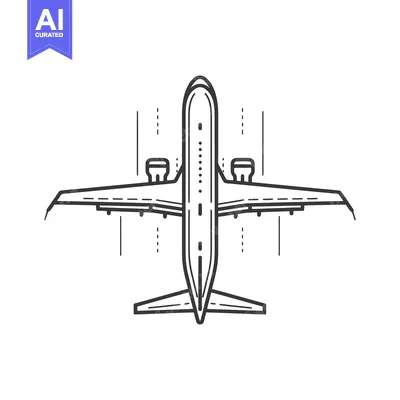 Popular premium asset: Overhead illustration of a commercial jet aircraft on a runway