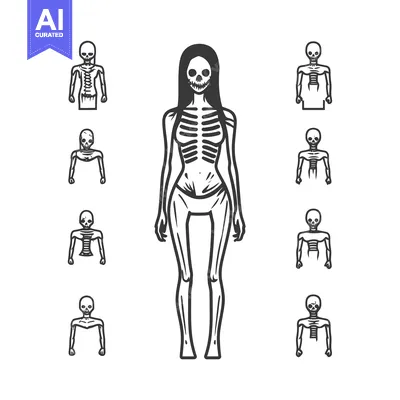 Popular premium asset: A Female Skeleton with Multiple Smaller Skeletons